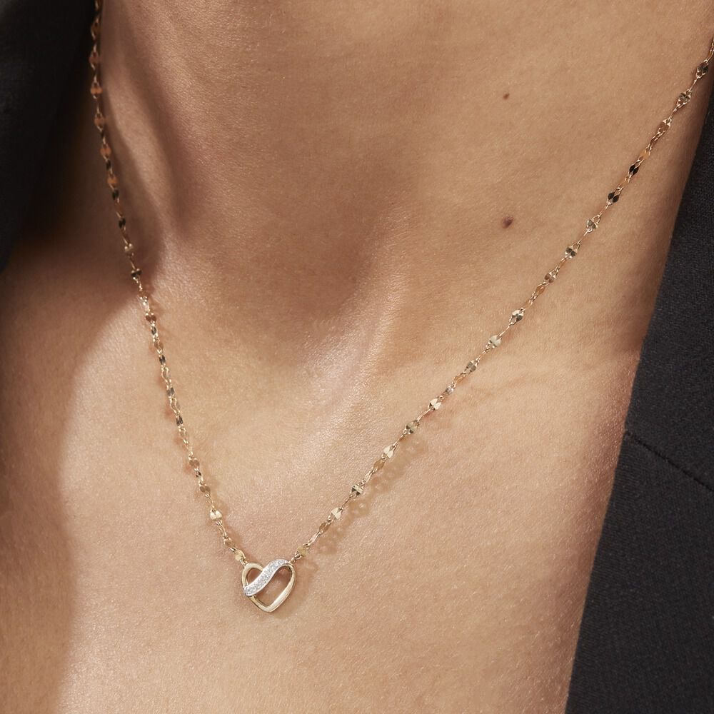 Collier Or Jaune Abiah Diamants - Colliers avec pierres Femme | Marc Orian