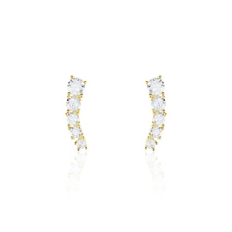 Boucles D'oreilles Puces Or Jaune Anaca Oxydes De Zirconium - Puces Femme | Marc Orian