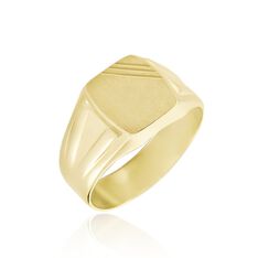 Chevalière Carree Diamantee Or Jaune - Chevalières Famille | Marc Orian