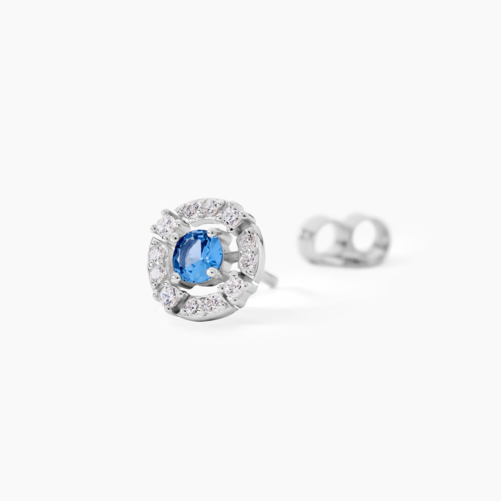 Boucles D'oreilles Puces Carren Argent Blanc Oxyde De Zirconium - Puces Femme | Marc Orian