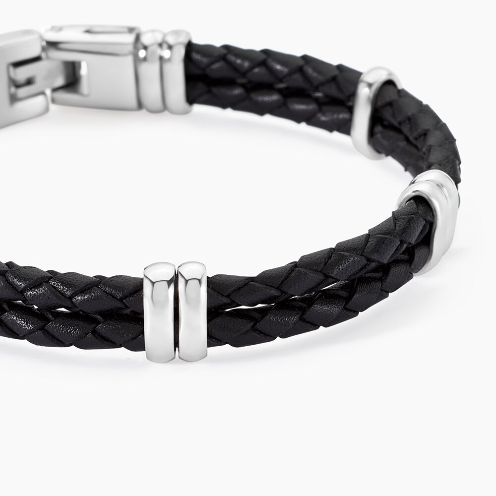 Bracelet Phebus Him Cuir De Vache Noir - Bracelets cuir Homme | Marc Orian