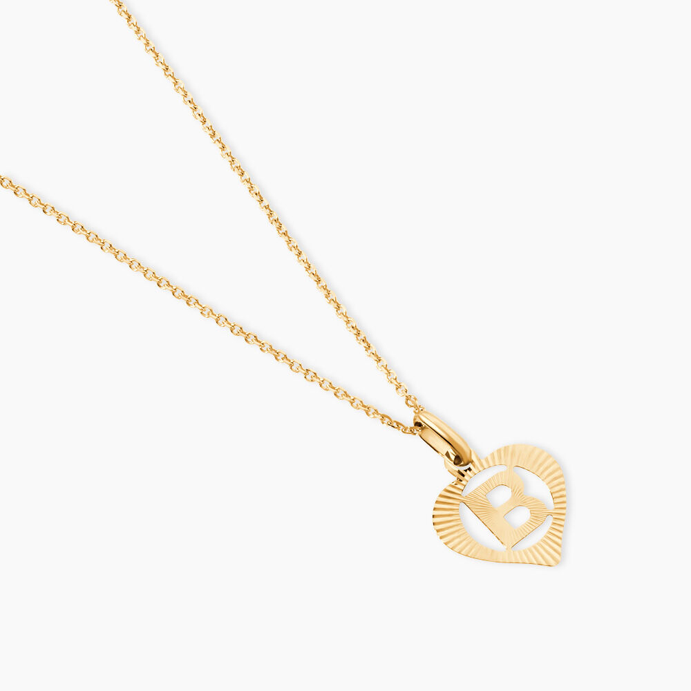 Pendentif Eudocie Coeur Lettre Or Jaune - Pendentifs Famille | Marc Orian