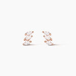 Boucles D'oreilles Puces Edma Or Rose Oxyde De Zirconium - Puces Femme | Marc Orian