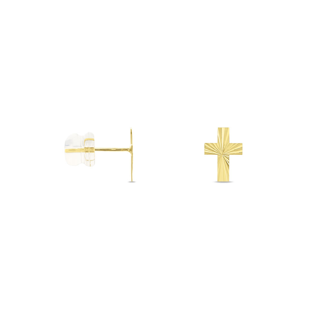 Boucles D'oreilles Puces Cristian Or Jaune - Puces Femme | Marc Orian