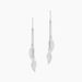 Boucles D'oreilles Pendantes Fabia Argent Blanc - Pendantes Femme | Marc Orian