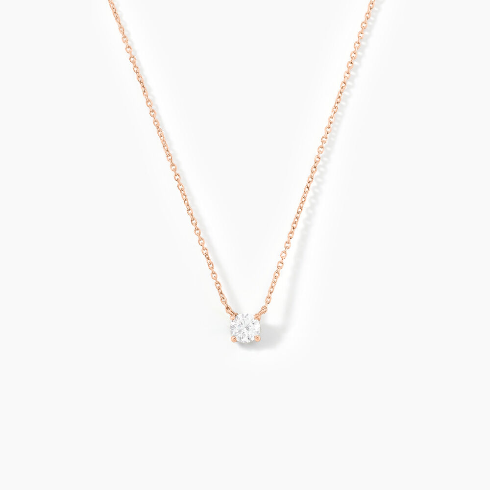 Collier Ponama Or Rose Oxyde De Zirconium - Colliers solitaires Femme | Marc Orian