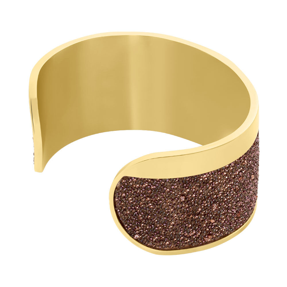 Bracelet Manchette Ouvert Acier Rose Carron - Bracelets manchettes Femme | Marc Orian