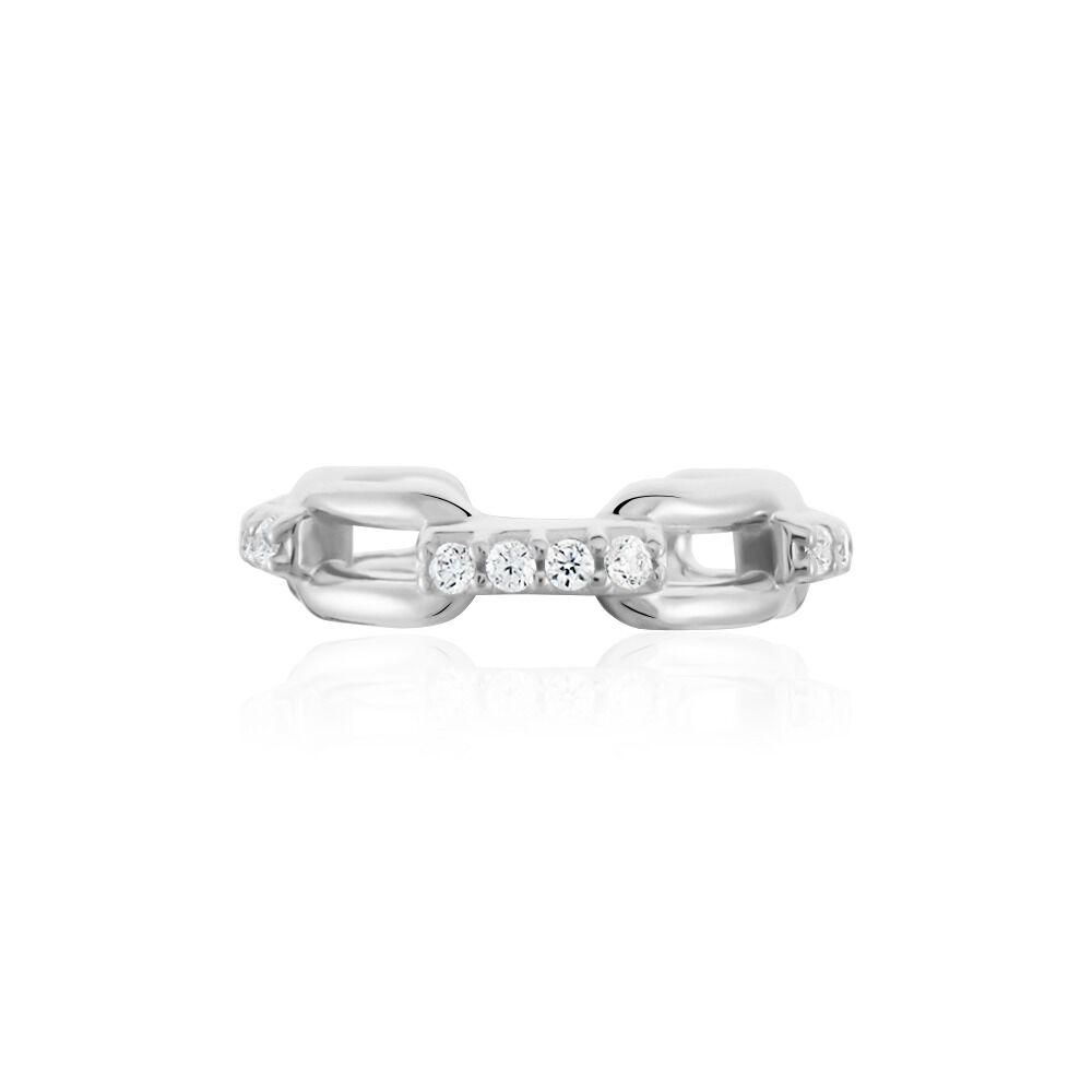 Bague D'h&eacute;lix Unitaire Antonino Argent Blanc Oxyde De Zirconium - Piercings d'oreilles Femme | Marc Orian