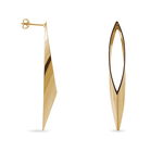 Boucles D'oreilles Pendantes Mona Plaque Or Jaune - Pendantes Femme | Marc Orian