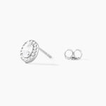Boucles D'oreilles Puces Albertina Argent Blanc Oxyde De Zirconium - Puces Femme | Marc Orian