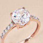 Bague Terese Or Rose Oxyde De Zirconium - Solitaires Femme | Marc Orian