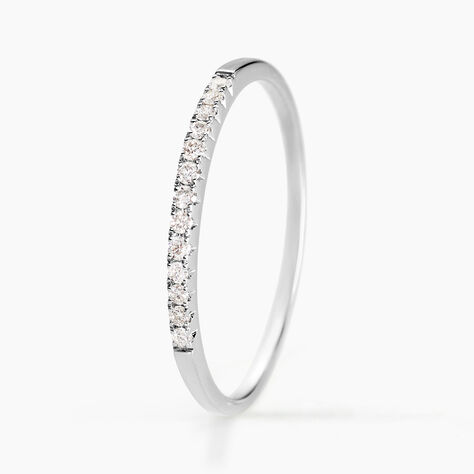 Alliance Pristina Or Blanc Diamant - Alliances avec pierres Femme | Marc Orian