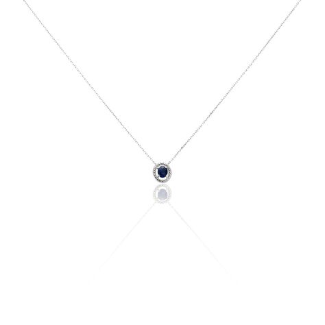 Collier Or Blanc Serenity Saphir - Colliers avec pierres Femme | Marc Orian