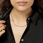 Collier Capucin Or Rose Maille Marine Plate - Chaines Femme | Marc Orian