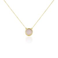 Collier Heida Or Jaune Calcédoine