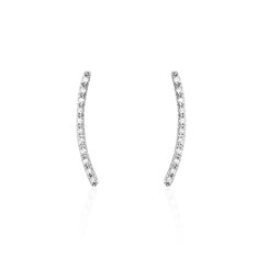 Bijoux D'oreilles Eleana Or Blanc Oxyde De Zirconium - Boucles d'oreilles Ear cuffs Femme | Marc Orian