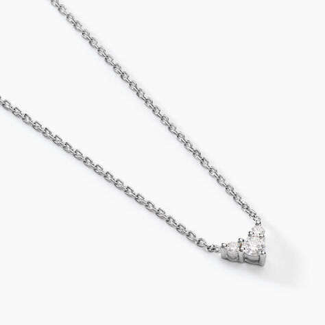 Collier Sorelle Argent Blanc Diamant Synth&eacute;tique - Colliers solitaires Femme | Marc Orian