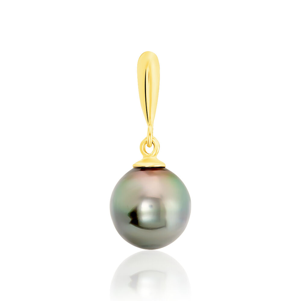 Pendentif Semi-baroque Or Jaune Perle De Culture De Tahiti - Parures de mariage Femme | Marc Orian