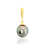 Pendentif Semi-baroque Or Jaune Perle De Culture De Tahiti - Parures de mariage Femme | Marc Orian