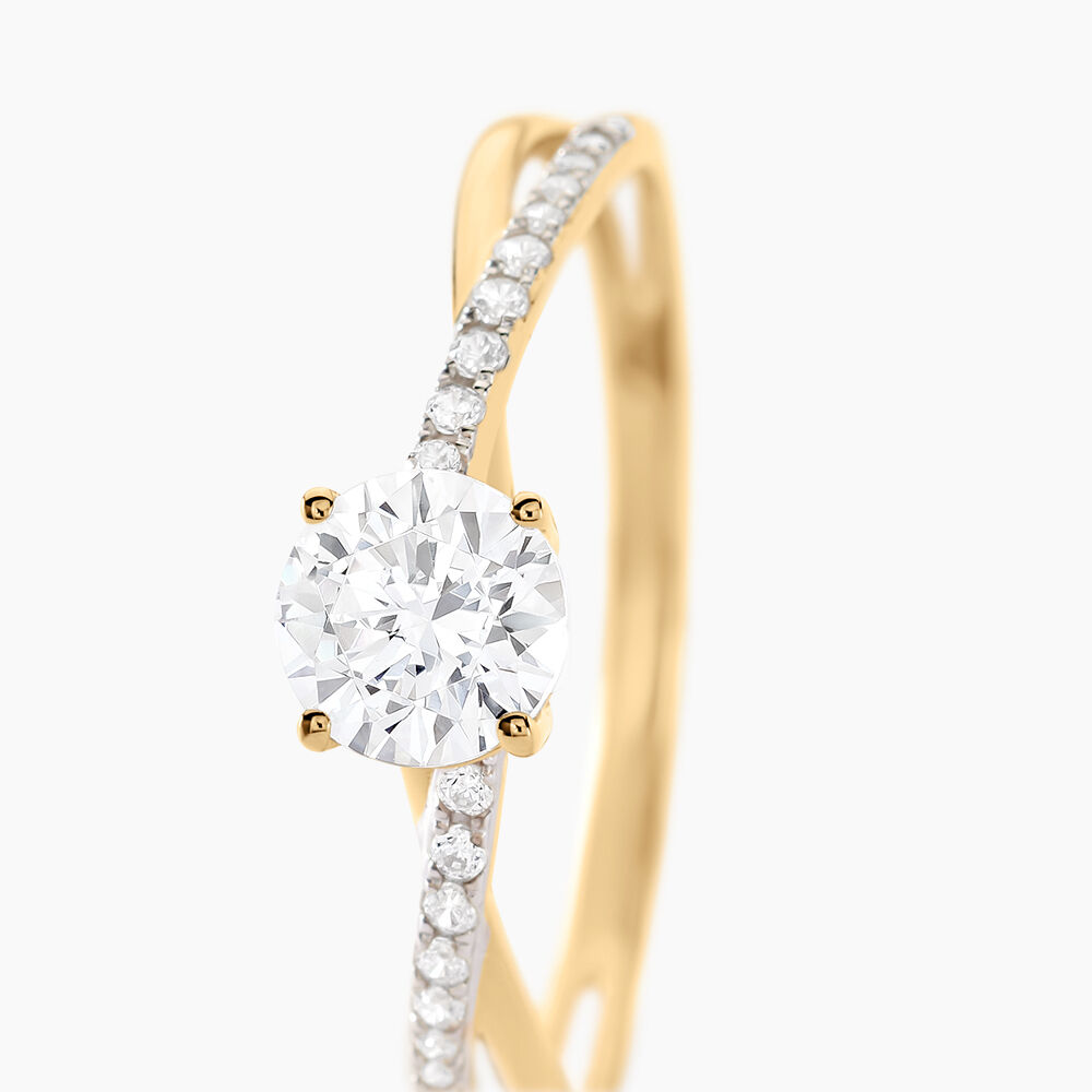 Bague Dana Or Jaune Oxyde De Zirconium - Solitaires Femme | Marc Orian