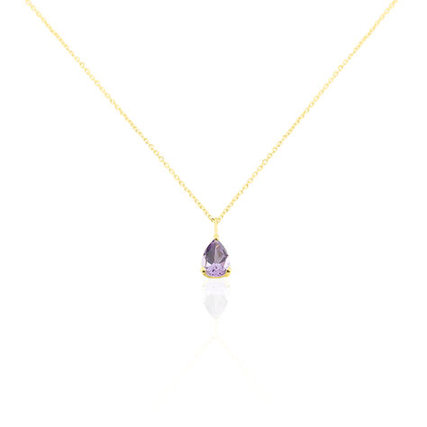 Collier Goutte Or Jaune Amethyste - Colliers Femme | Marc Orian