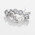 Boucles D'oreilles Puces Argent Blanc Seiko Oxyde De Zirconium - Puces Femme | Marc Orian