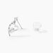 Boucles D'oreilles Puces Romance Or Blanc Oxyde De Zirconium - Pendantes Femme | Marc Orian