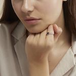 Bague Viyan Or Blanc Saphir Et Diamant - Solitaires Femme | Marc Orian