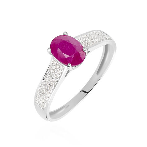 Bague Crista Or Blanc Rubis Et Diamant - Bagues vintage Femme | Marc Orian