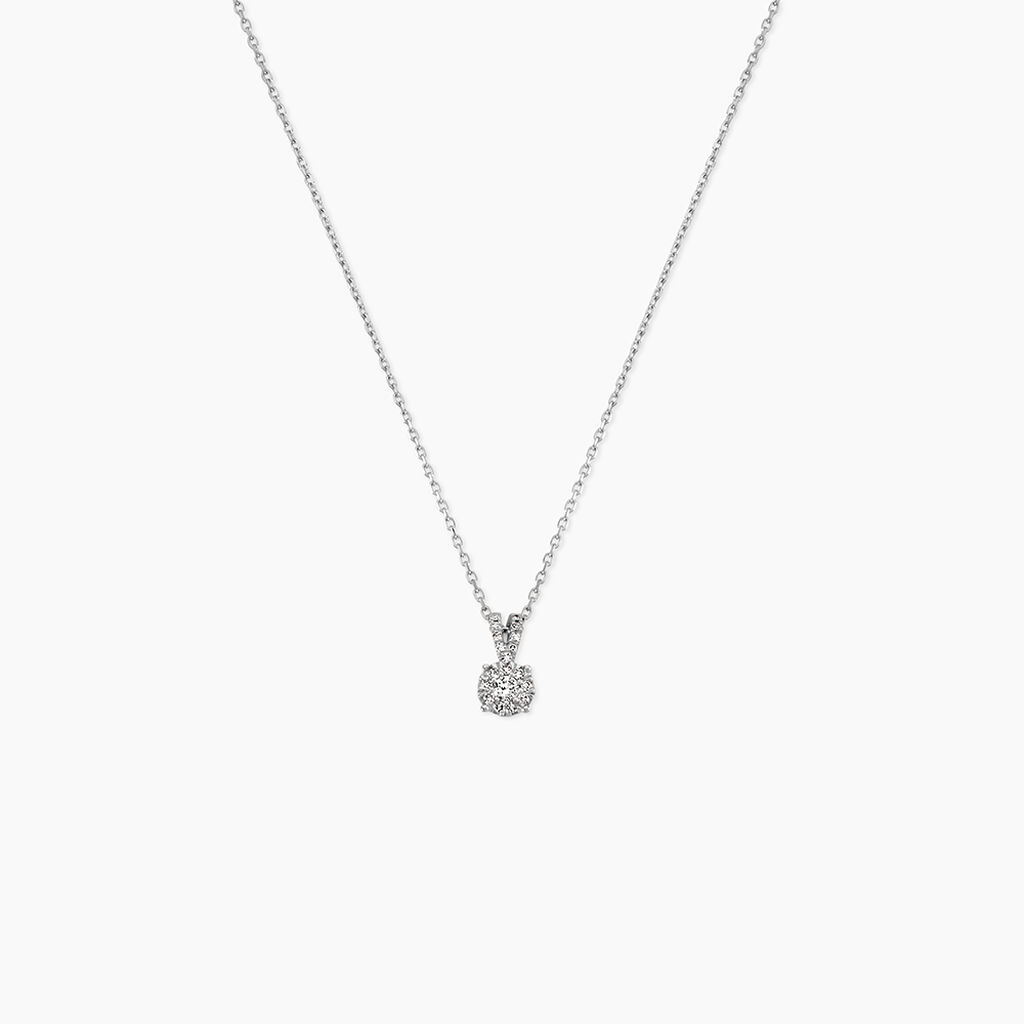 Collier Orphee Or Blanc Diamant - Colliers avec pierres Femme | Marc Orian