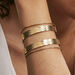 Bracelet Manchette Chita Acier Doré - Bracelets manchettes Femme | Marc Orian