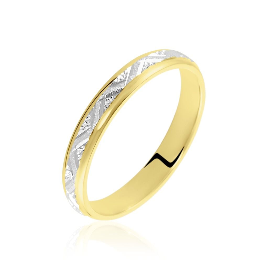 Alliance Cesarius Ruban Plat Or Bicolore - Alliances duo Unisex | Marc Orian