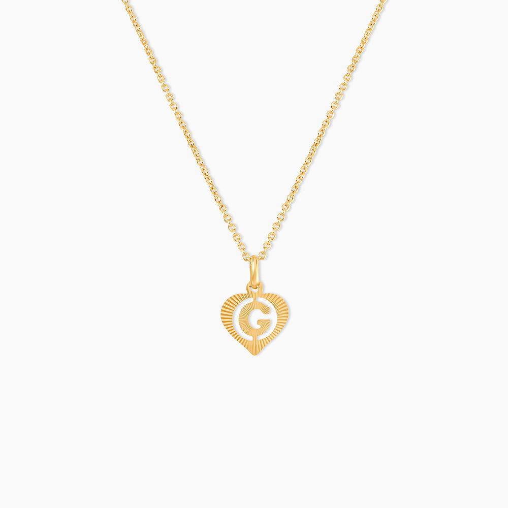 Pendentif Eudocie Coeur Lettre Or Jaune - Pendentifs Famille | Marc Orian