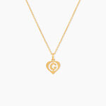 Pendentif Eudocie Coeur Lettre Or Jaune - Pendentifs Famille | Marc Orian