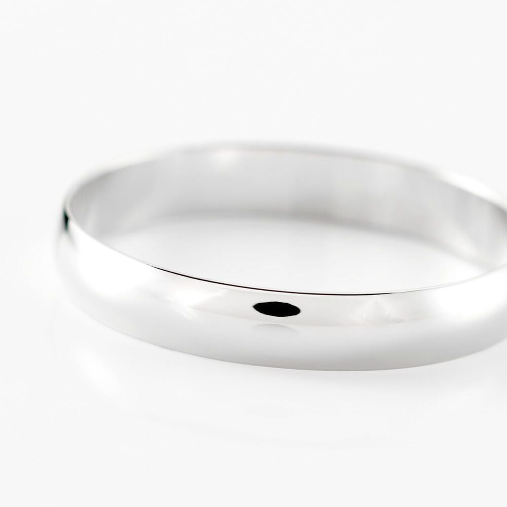 Alliance Meredithe Demi Jonc Classique Or Blanc - Alliances duo Famille | Marc Orian