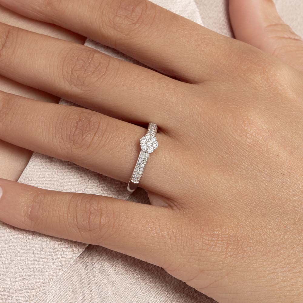Bague Praya Or Blanc Diamant - Parures de mariage Femme | Marc Orian
