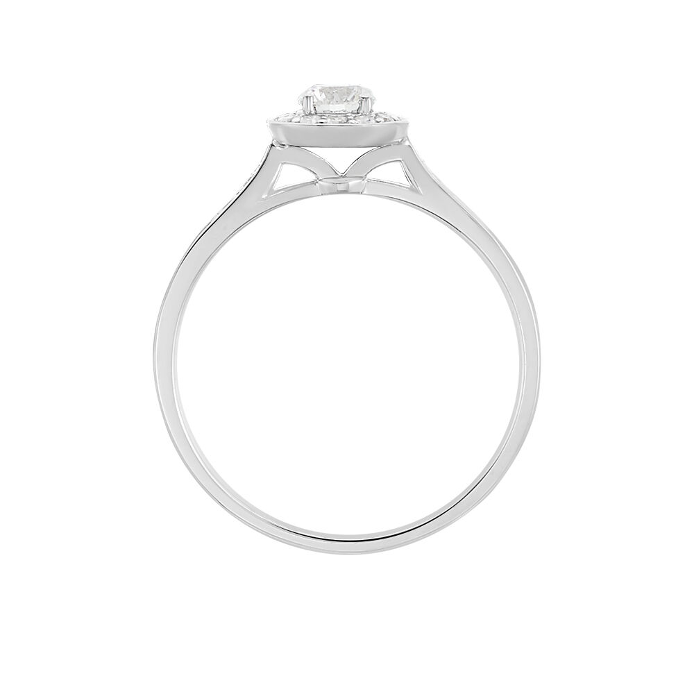 Bague Albane Or Blanc Diamant - Solitaires Femme | Marc Orian