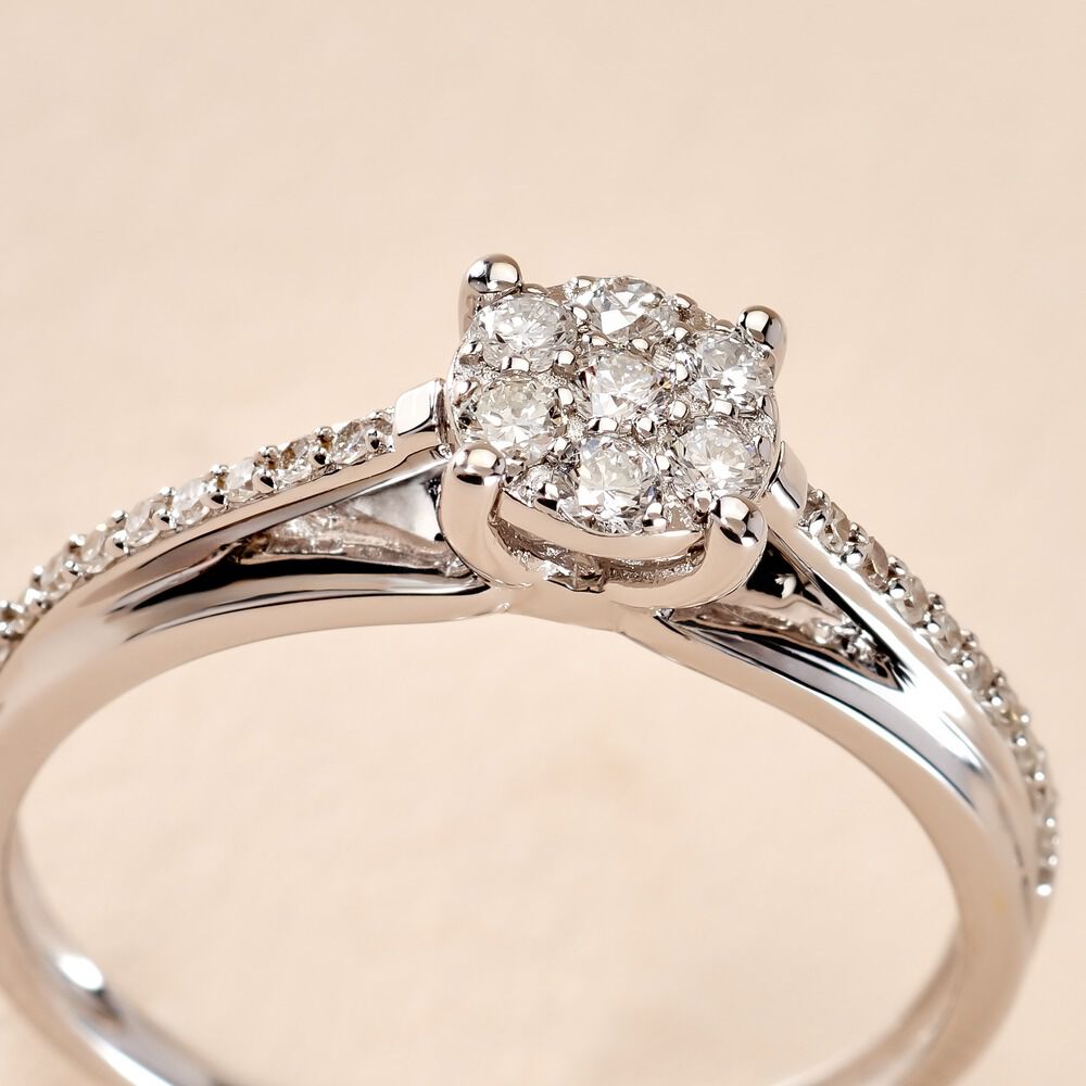 Bague Kate Or Blanc Diamant - Bagues pierres précieuses Femme | Marc Orian