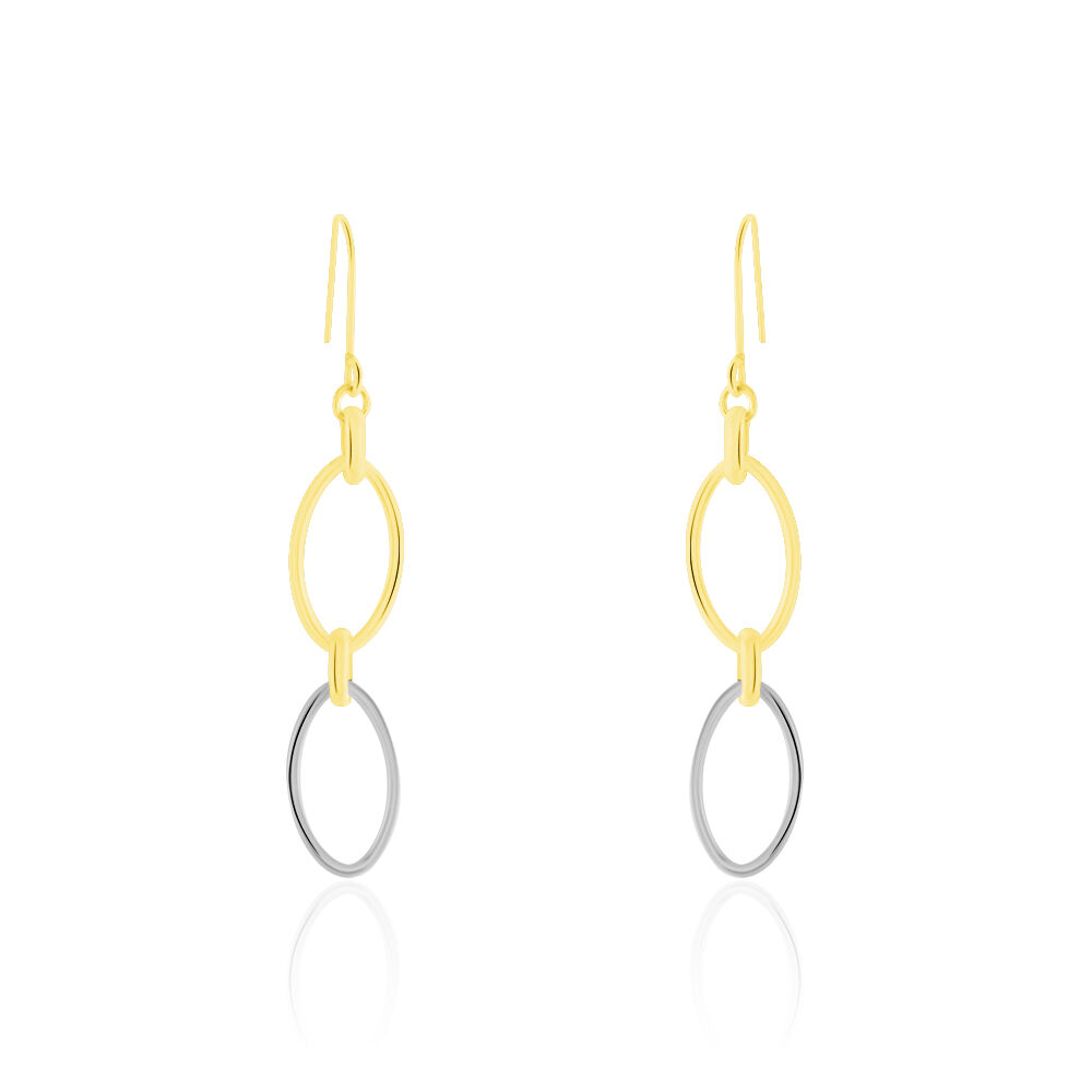 Boucles D'oreilles Pendantes Lucia Or Bicolore - Pendantes Femme | Marc Orian