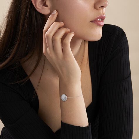 Bracelet Zealie Argent Blanc Nacre - Bracelets chaînes Femme | Marc Orian