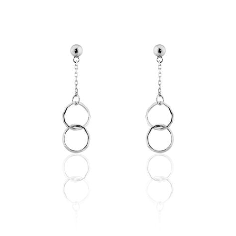 Boucles D'oreilles Pendantes Coline Argent Blanc - Pendantes Femme | Marc Orian