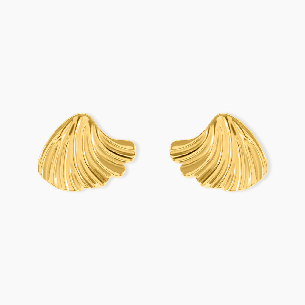 Boucles D'Oreilles Puces Salina Acier Jaune - Puces Femme | Marc Orian