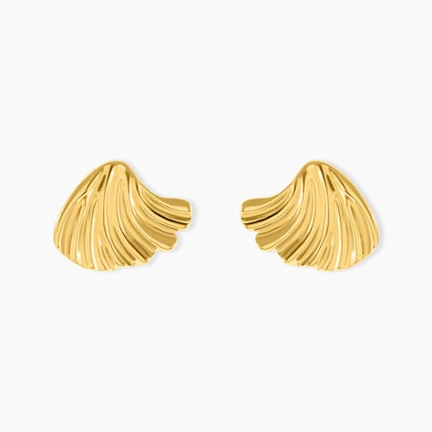 Boucles D'Oreilles Puces Salina Acier Jaune - Puces Femme | Marc Orian