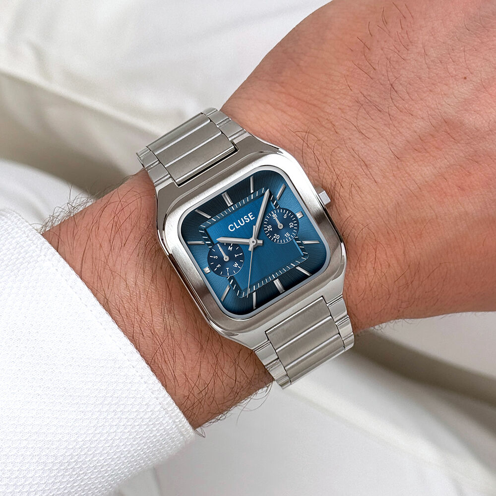 Montre Cluse Quadrus Multifonction Bleu - Montres &eacute;tanches Homme | Marc Orian