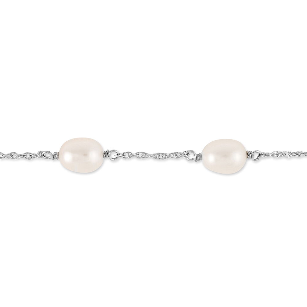 Bracelet Perlita Argent Blanc Perle De Culture - Bracelets chaînes Femme | Marc Orian