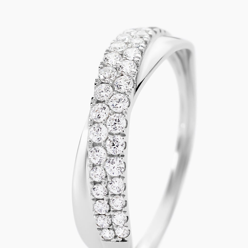 Bague Aglae Or Blanc Oxyde De Zirconium - Bagues avec pierre Femme | Marc Orian