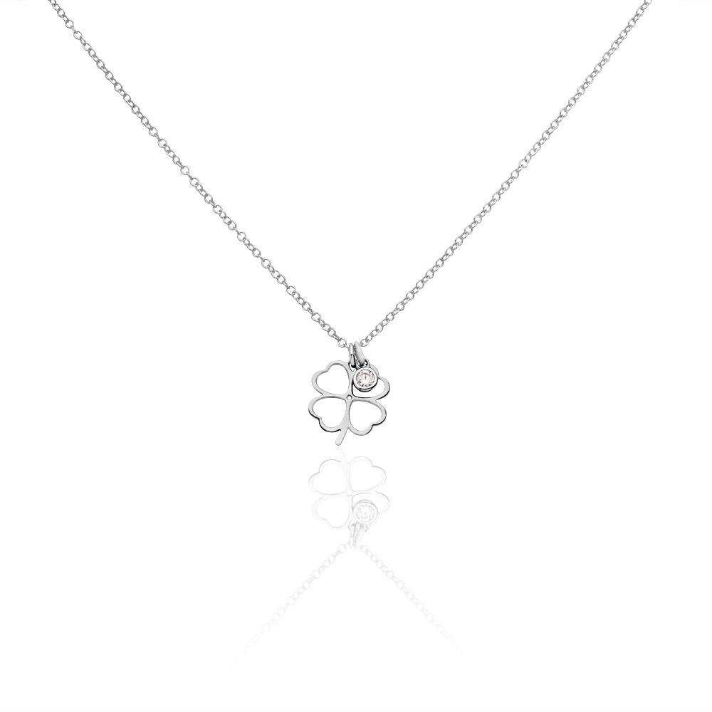 Collier Spirit Argent Blanc Oxyde De Zirconium - Colliers avec pierres Femme | Marc Orian