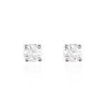Boucles D'oreilles Puces Or Blanc Victoria Diamants - Puces Femme | Marc Orian