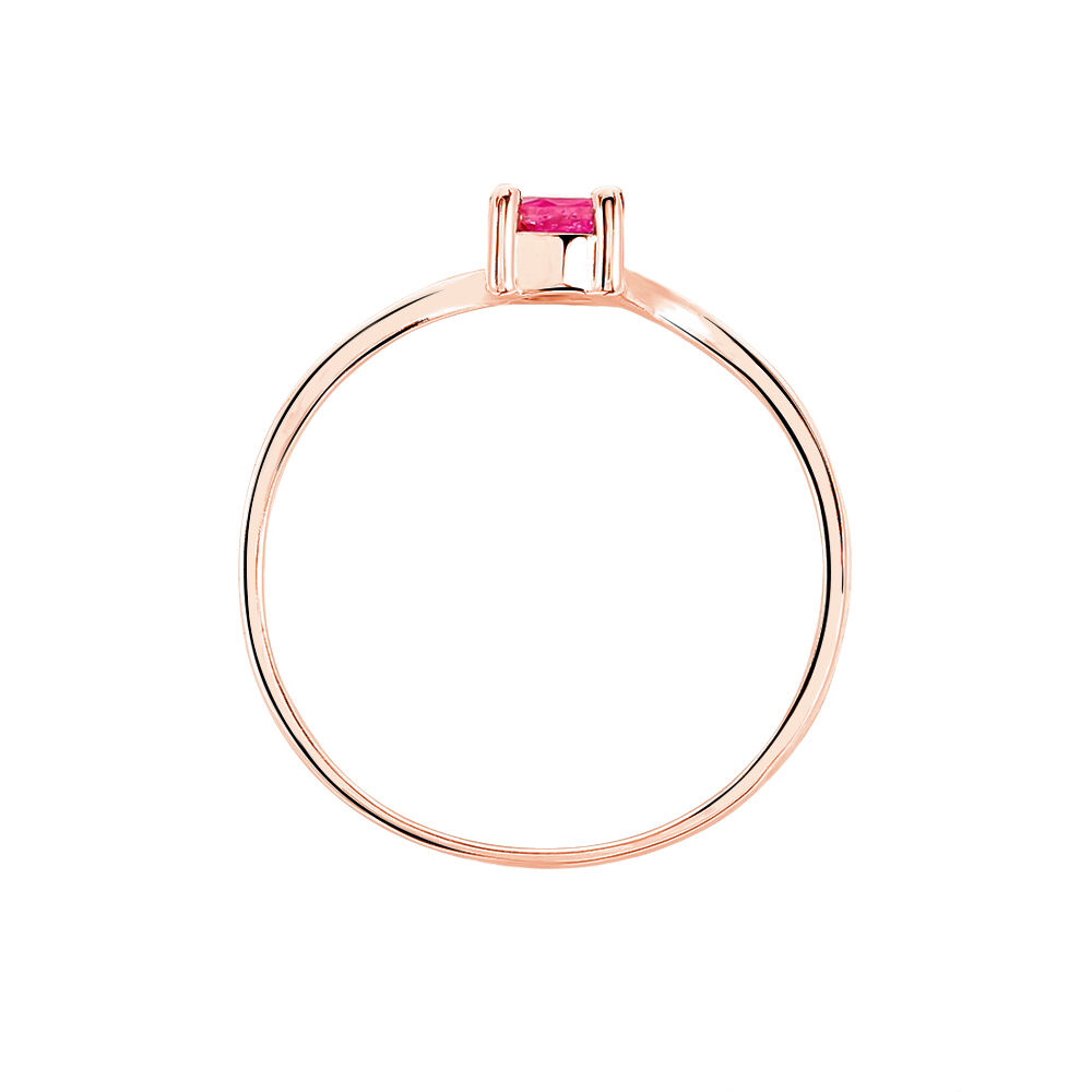 Bague Or Rose Amita Rubis - Bagues vintage Femme | Marc Orian