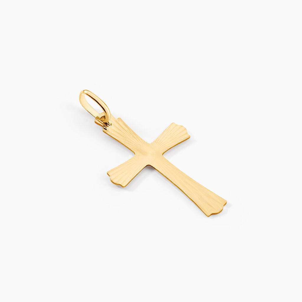 Pendentif Benny Croix Ciselee Or Jaune - Pendentifs Famille | Marc Orian